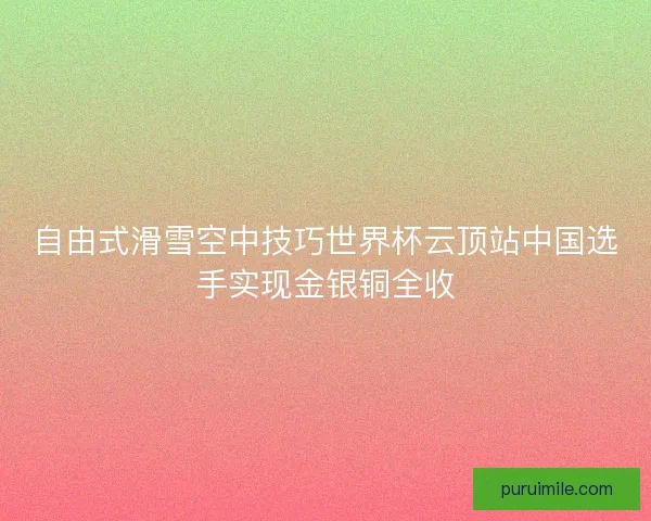 自由式滑雪空中技巧世界杯云顶站中国选手实现金银铜全收