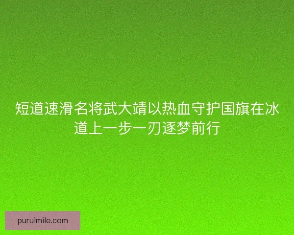 短道速滑名将武大靖以热血守护国旗在冰道上一步一刃逐梦前行 短道速滑名将武大靖以热血守护国旗在冰道上一步一刃逐梦前行
